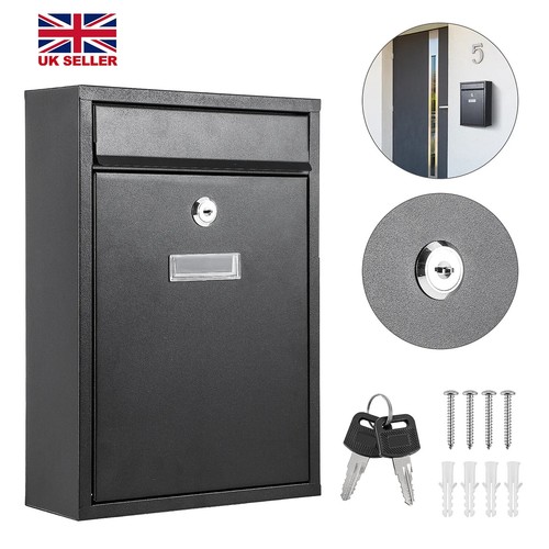 Black large letter box post - large,
