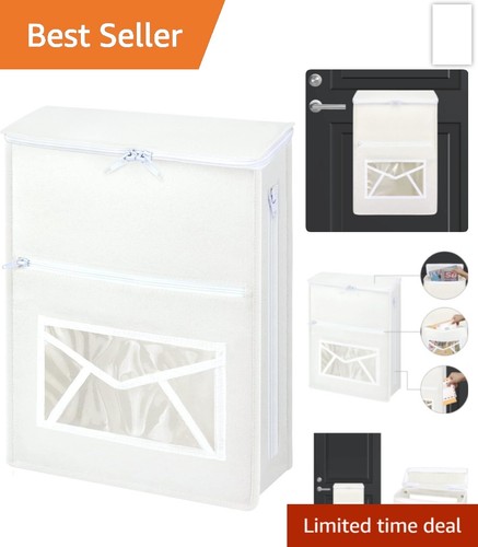 White felt letter box catcher - felt,