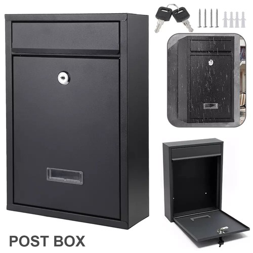 Black large letter box - large,