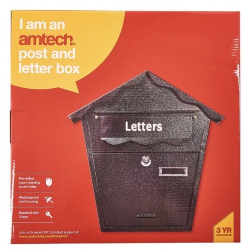 Black large letter box - large,